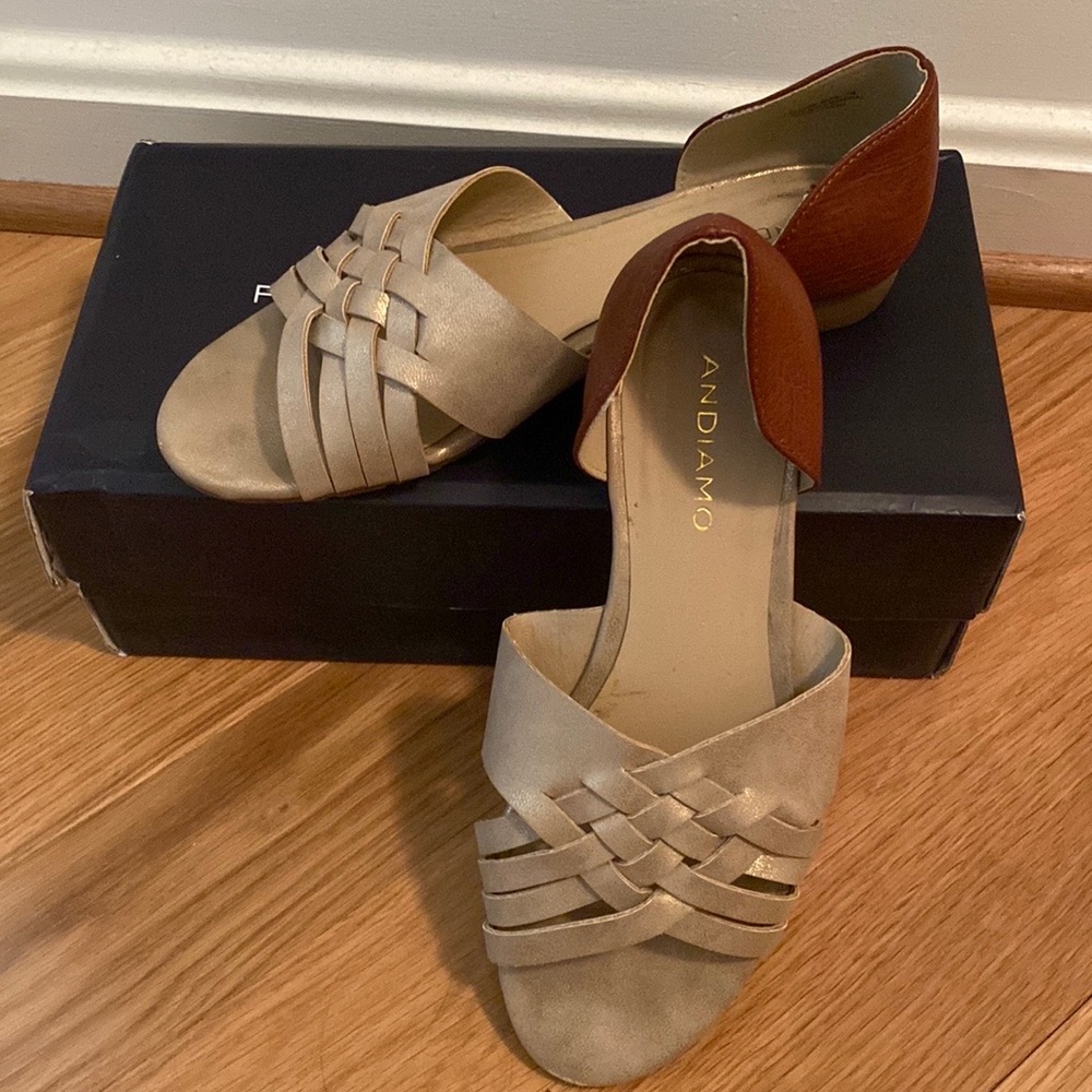 Andiamo open toe flats